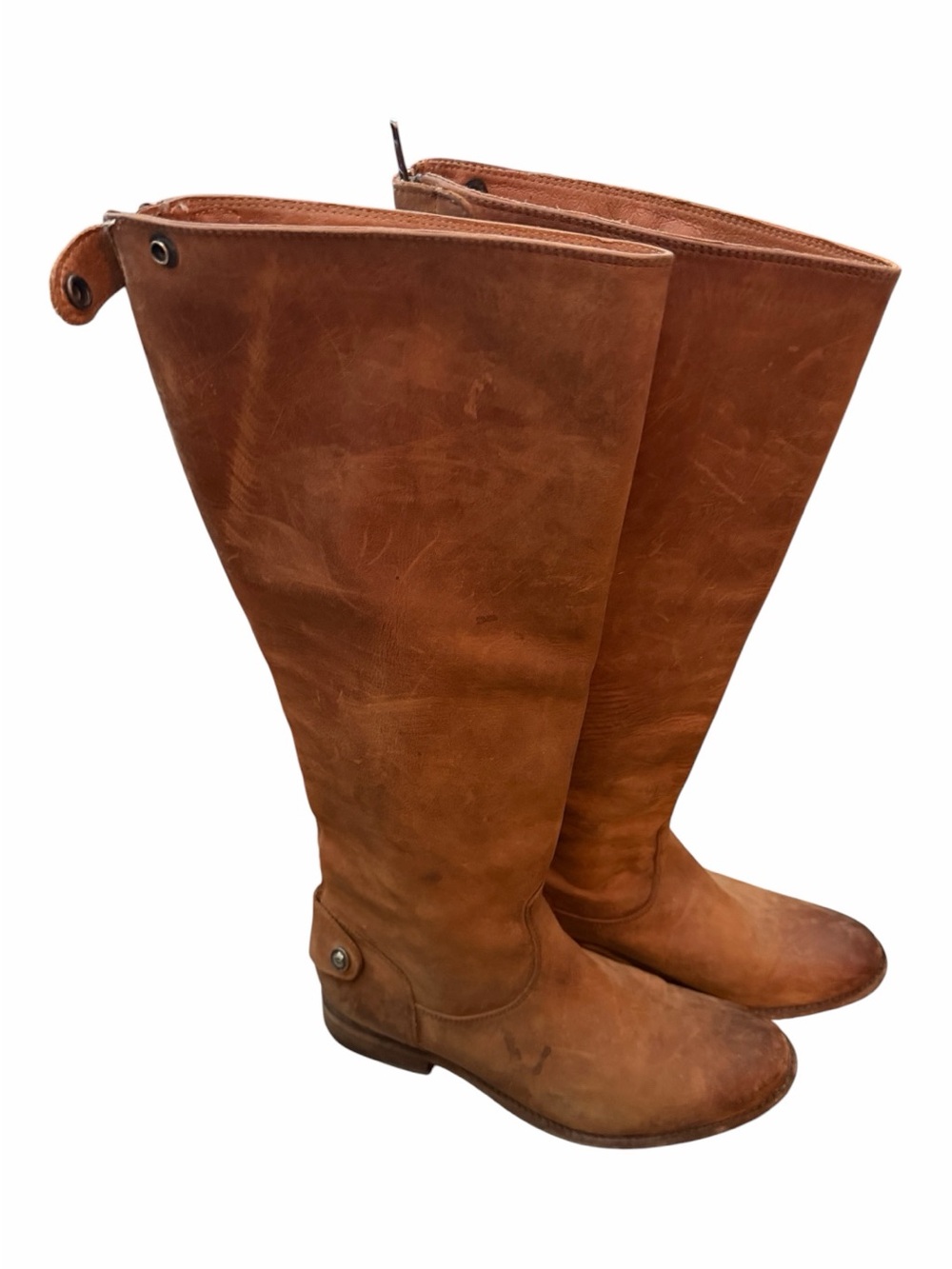 Frye Tall  Vintage Leather Riding Boots Brown Womens 7